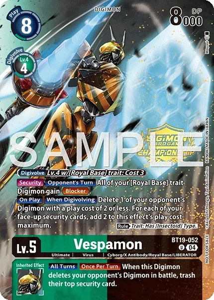 Vespamon &mdash; Digimon Card Game card