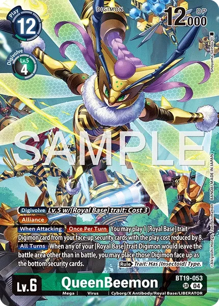 QueenBeemon &mdash; Digimon Card Game card