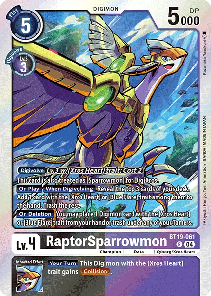 RaptorSparrowmon &mdash; Digimon Card Game card