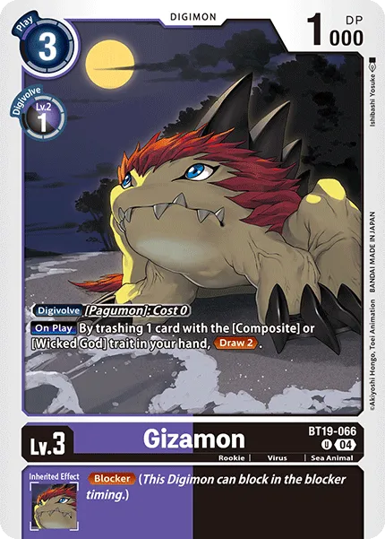 Gizamon &mdash; Digimon Card Game card