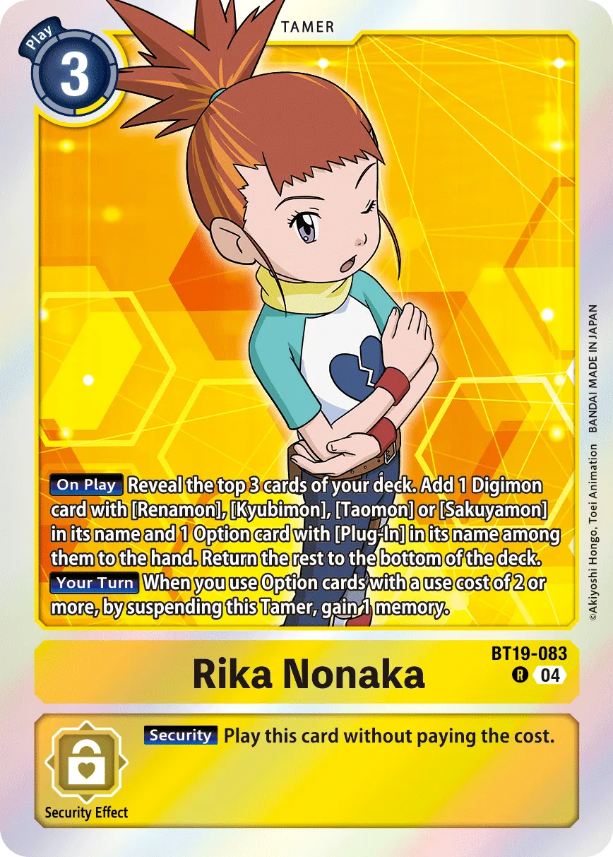 Rika Nonaka &mdash; Digimon Card Game card