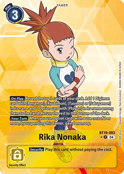 Rika Nonaka &mdash; Digimon Card Game card