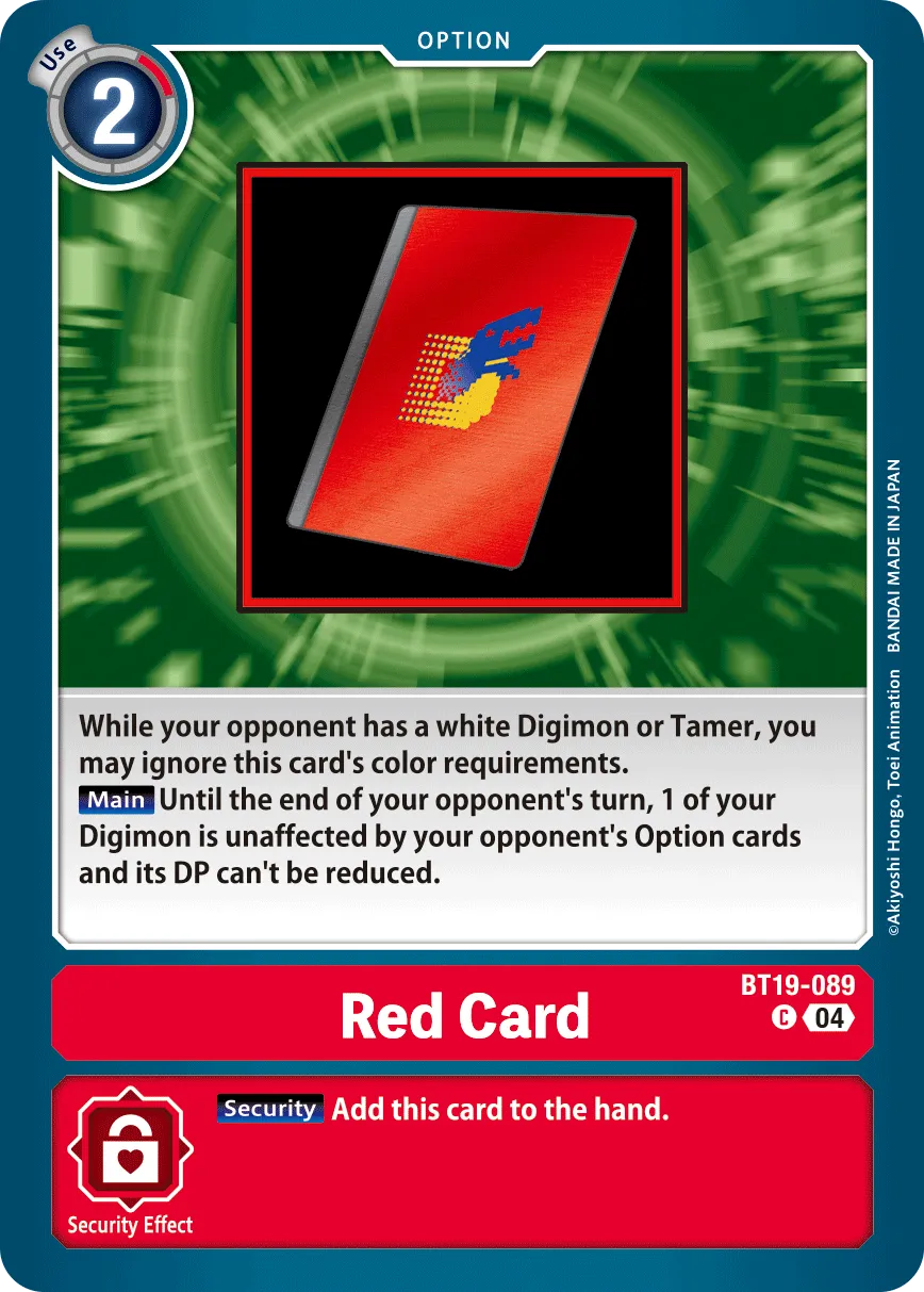 Red Card &mdash; Digimon Card Game card