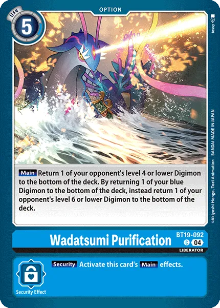 Wadatsumi Purification &mdash; Digimon Card Game card