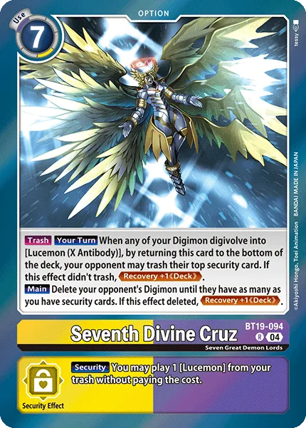 Seventh Divine Cruz &mdash; Digimon Card Game card