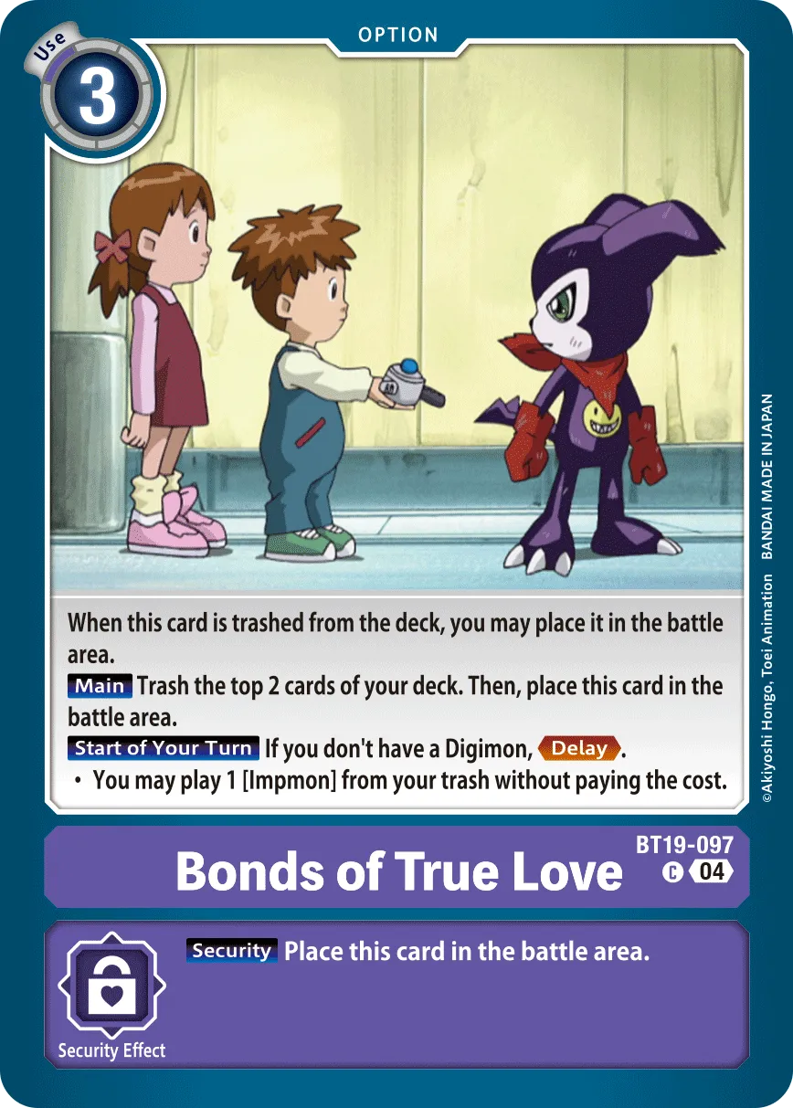 Bonds of True Love &mdash; Digimon Card Game card