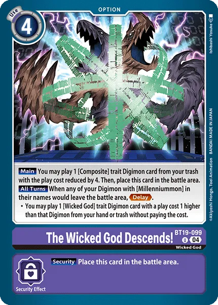 The Wicked God Descends! &mdash; Digimon Card Game card