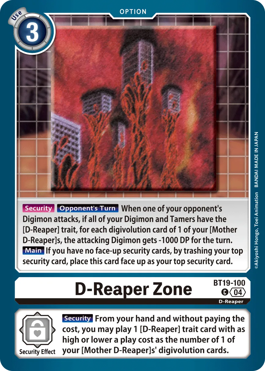 D-Reaper Zone &mdash; Digimon Card Game card