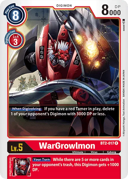 WarGrowlmon &mdash; Digimon Card Game card