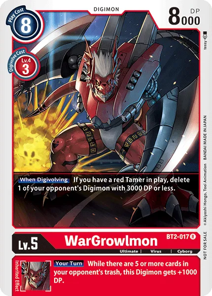 WarGrowlmon &mdash; Digimon Card Game card
