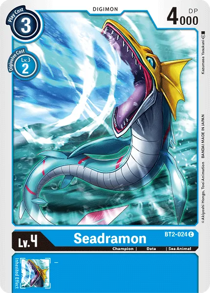 Seadramon &mdash; Digimon Card Game card