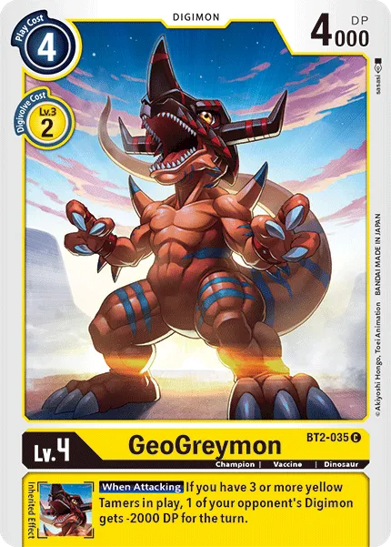 GeoGreymon &mdash; Digimon Card Game card