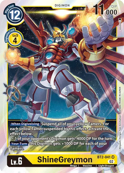ShineGreymon &mdash; Digimon Card Game card