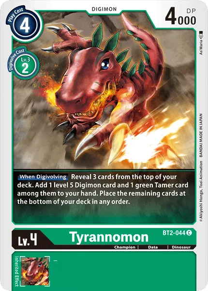 Tyrannomon &mdash; Digimon Card Game card