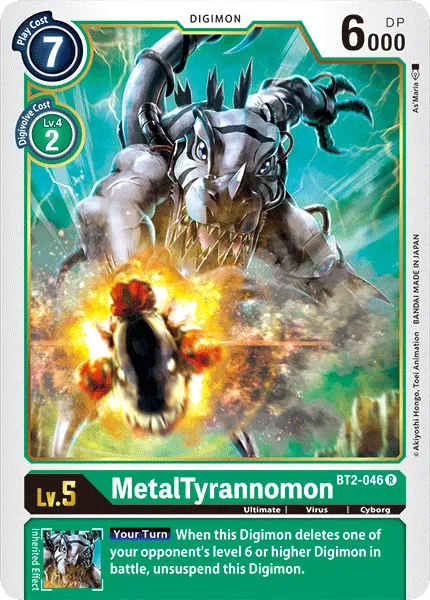 MetalTyrannomon &mdash; Digimon Card Game card