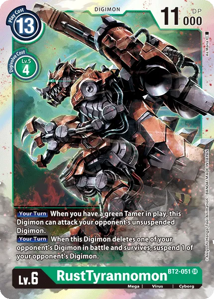 RustTyrannomon &mdash; Digimon Card Game card