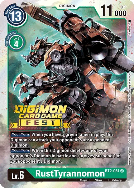 RustTyrannomon &mdash; Digimon Card Game card