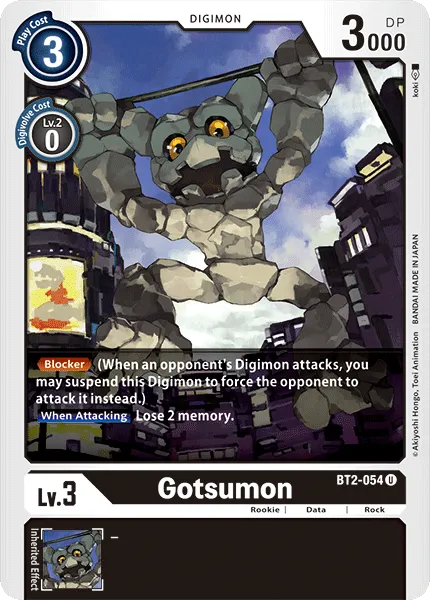 Gotsumon &mdash; Digimon Card Game card