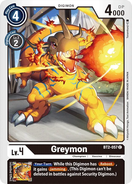 Greymon &mdash; Digimon Card Game card