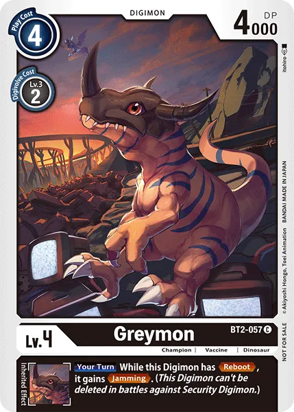 Greymon &mdash; Digimon Card Game card