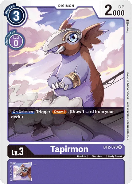 Tapirmon &mdash; Digimon Card Game card