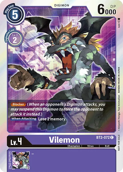 Vilemon &mdash; Digimon Card Game card
