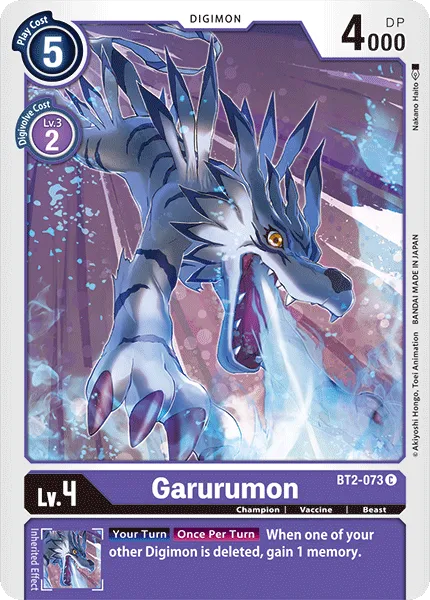 Garurumon &mdash; Digimon Card Game card