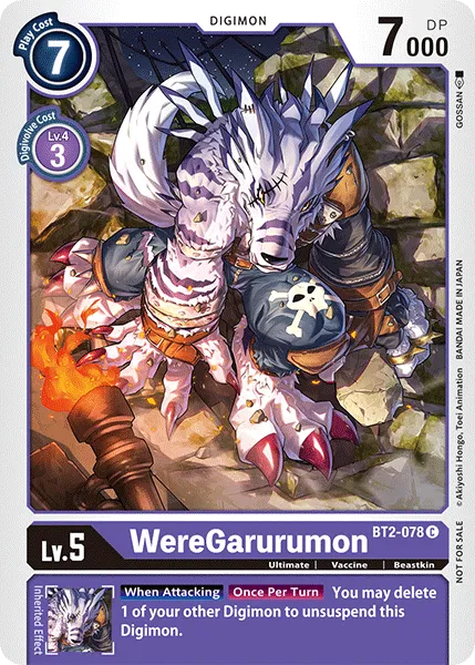 WereGarurumon &mdash; Digimon Card Game card
