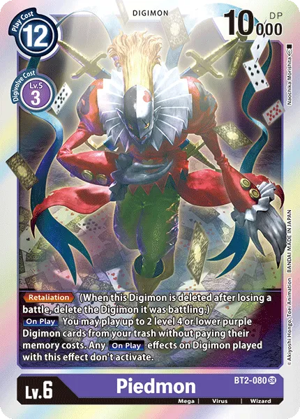 Piedmon &mdash; Digimon Card Game card