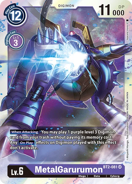 MetalGarurumon &mdash; Digimon Card Game card