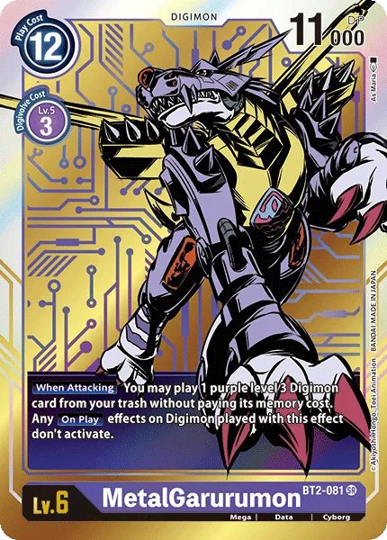 MetalGarurumon &mdash; Digimon Card Game card