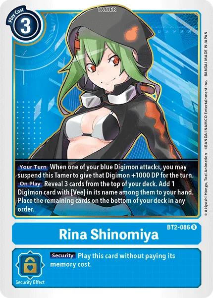 Rina Shinomiya &mdash; Digimon Card Game card