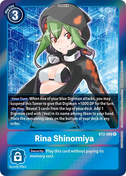 Rina Shinomiya &mdash; Digimon Card Game card