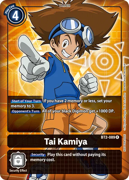 Tai Kamiya &mdash; Digimon Card Game card