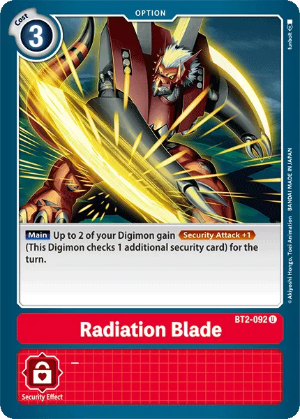 Radiation Blade &mdash; Digimon Card Game card