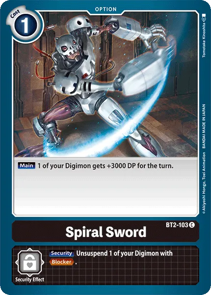 Spiral Sword &mdash; Digimon Card Game card