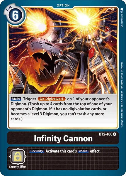 Infinity Cannon &mdash; Digimon Card Game card