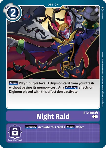 Night Raid &mdash; Digimon Card Game card