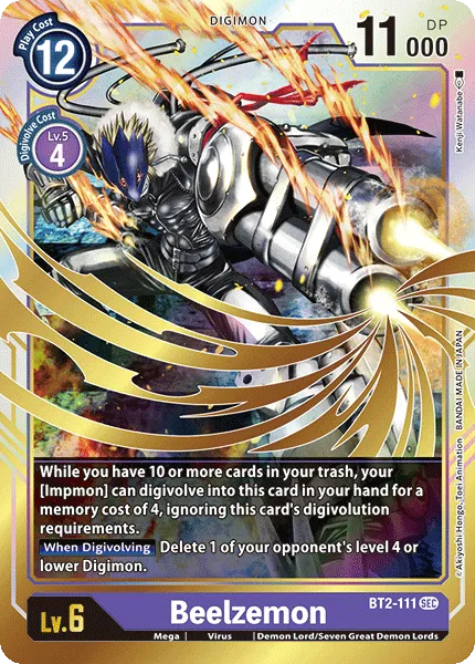 Beelzemon &mdash; Digimon Card Game card