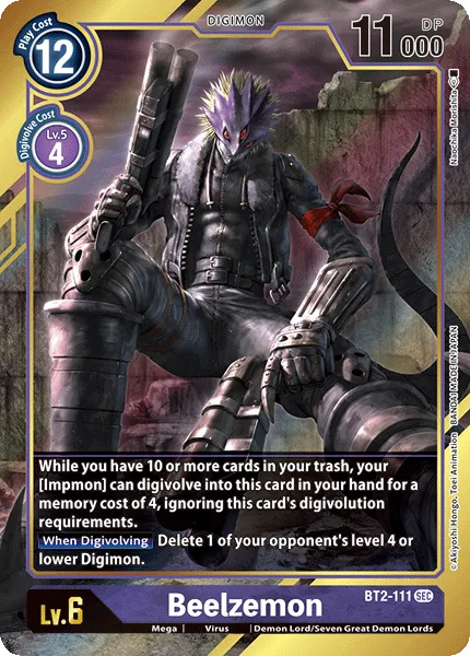 Beelzemon &mdash; Digimon Card Game card