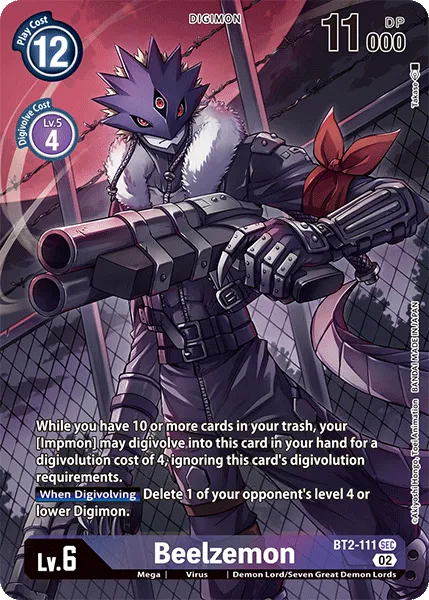 Beelzemon &mdash; Digimon Card Game card