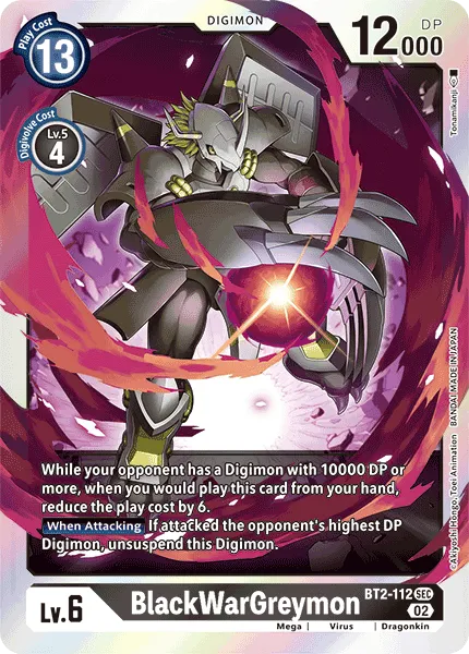 BlackWarGreymon &mdash; Digimon Card Game card