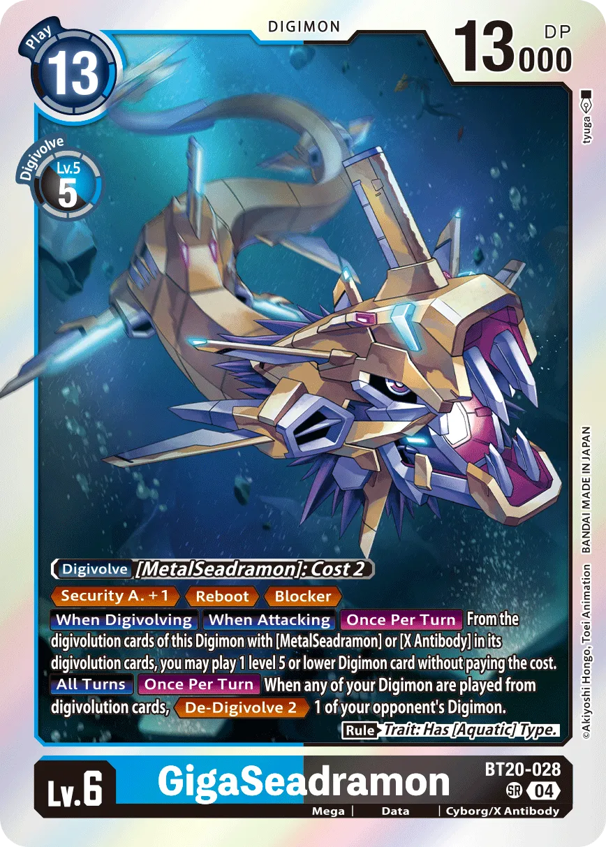 GigaSeadramon &mdash; Digimon Card Game card