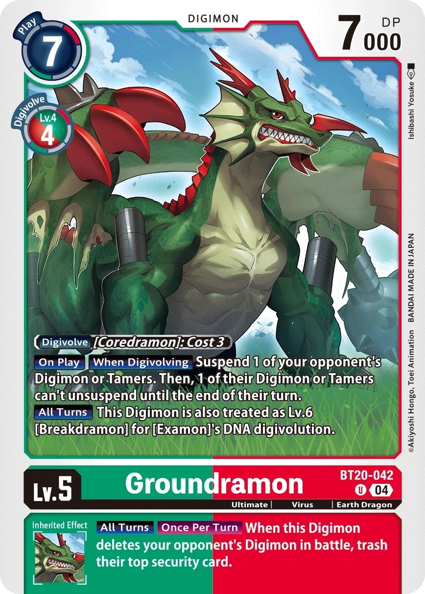 Groundramon &mdash; Digimon Card Game card