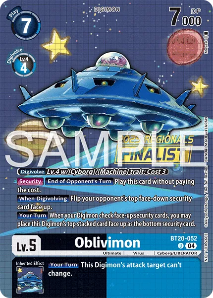 Oblivimon &mdash; Digimon Card Game card