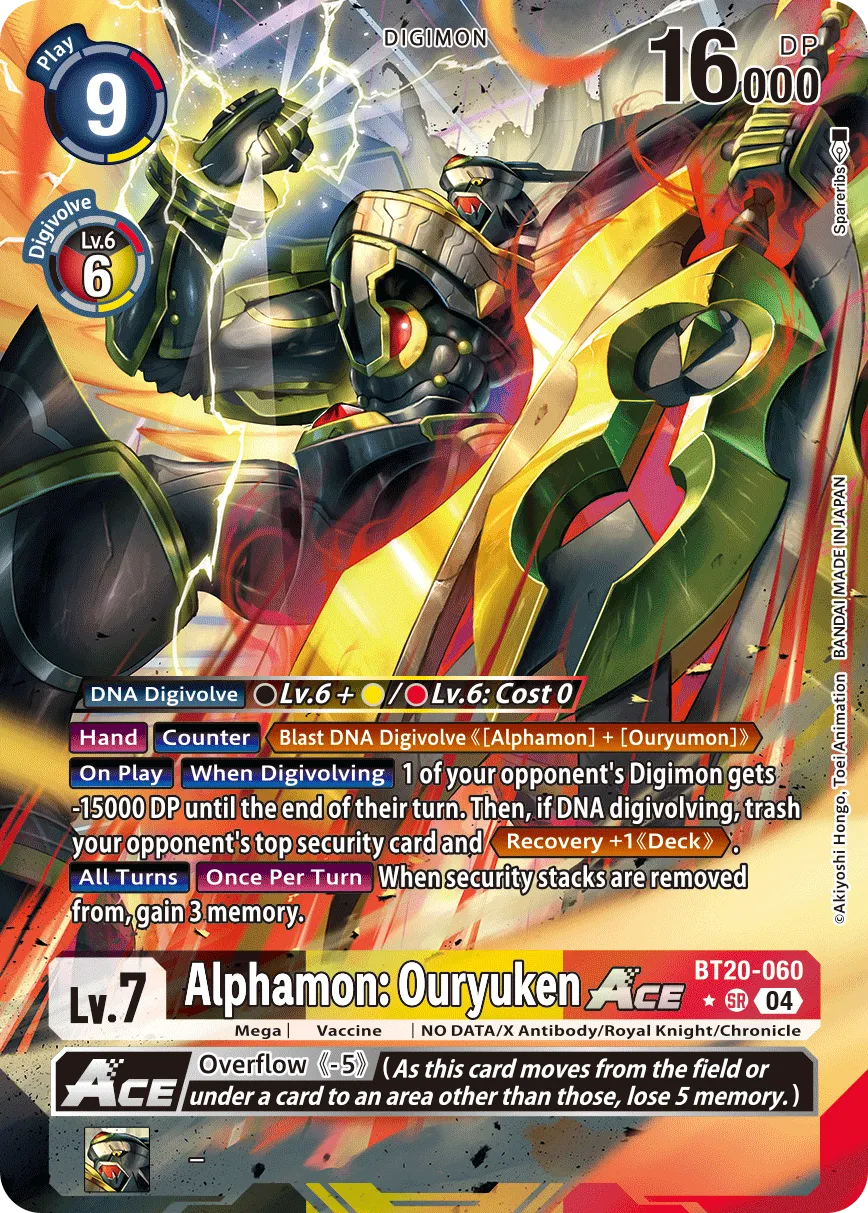 Alphamon: Ouryuken ACE &mdash; Digimon Card Game card