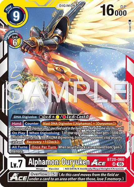 Alphamon: Ouryuken ACE &mdash; Digimon Card Game card