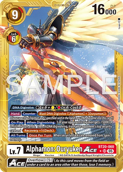Alphamon: Ouryuken ACE &mdash; Digimon Card Game card