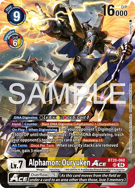 Alphamon: Ouryuken ACE &mdash; Digimon Card Game card