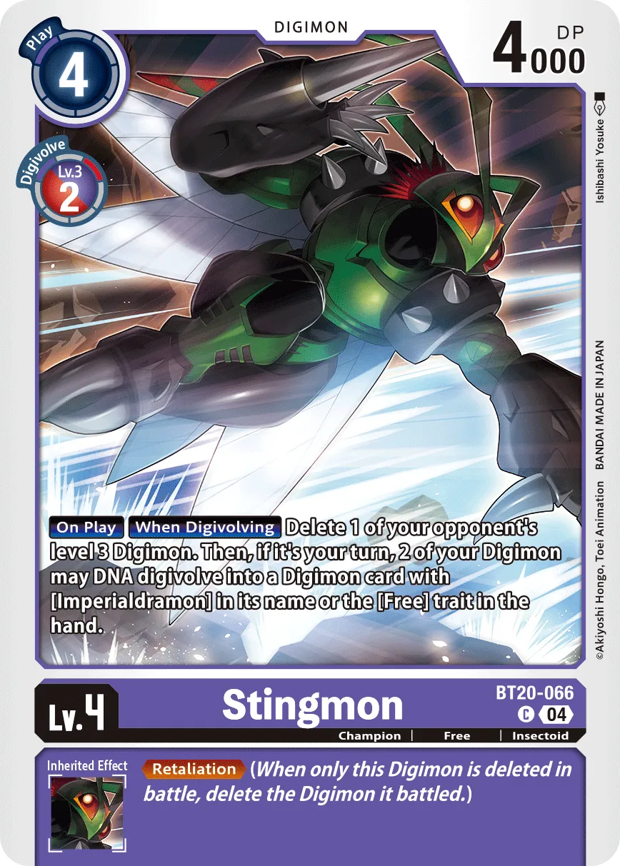 Stingmon &mdash; Digimon Card Game card
